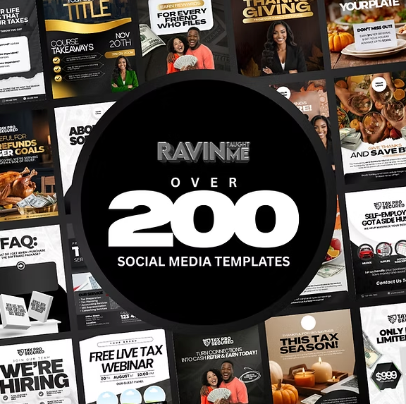200 Black & Gold Templates