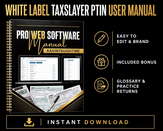 Tax Slayer Pro Training Manual