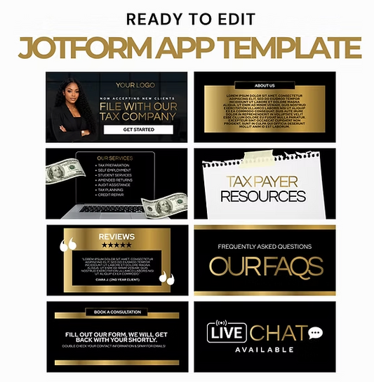 Jotform App Template (BLACK+GOLD)