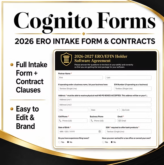Cognito Forms: 2025-2026 ERO Intake & Contract